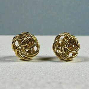 Gold Tone Knot Earrings
